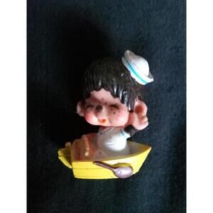 Sekiguchi Monchhichi PVC Figure Vintage 1979 Row Boat Sailor 2” Hong Kong #62e